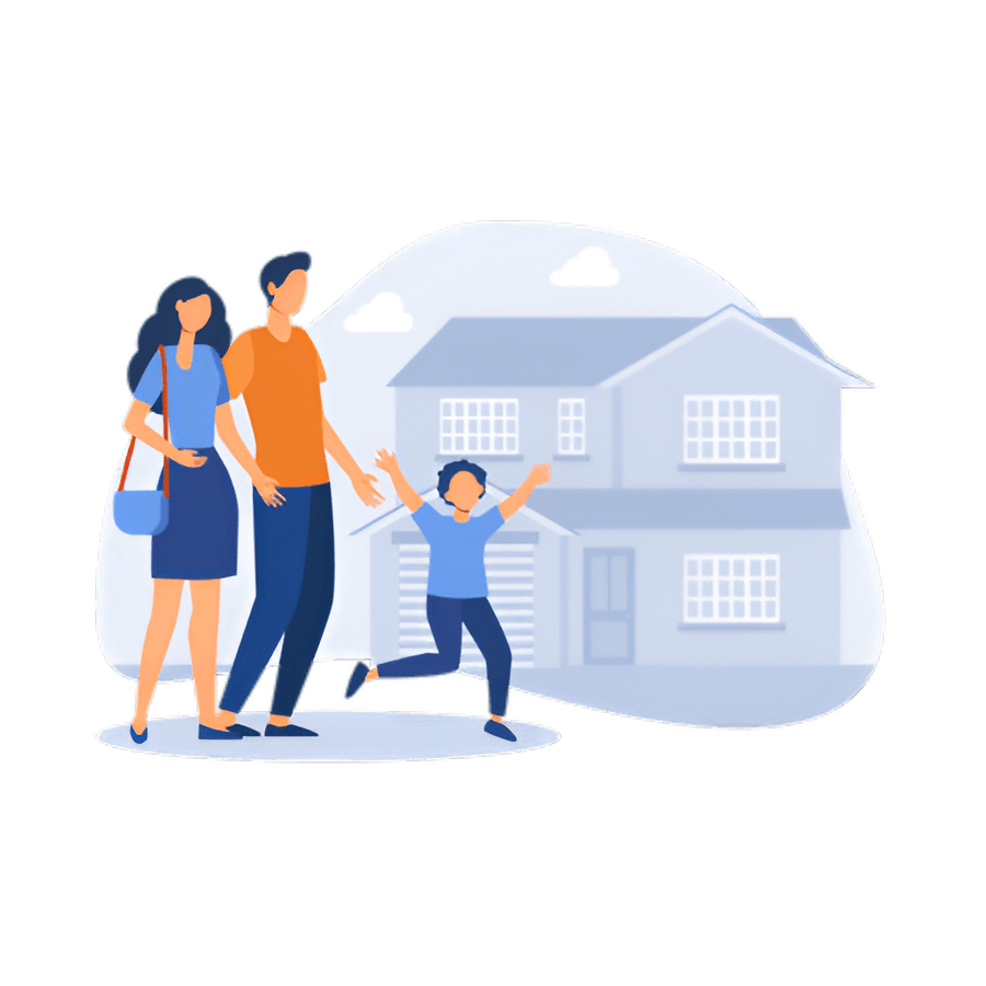 A person searching for a new home on a map